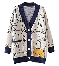 Cat Cardigan Sweater