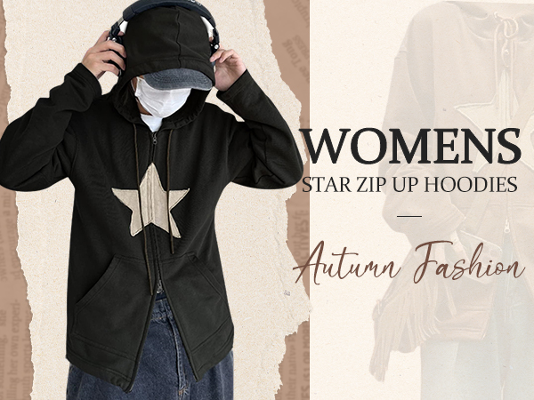  Star Zip Up Hoodies 