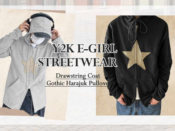 Star Zip Up Hoodies