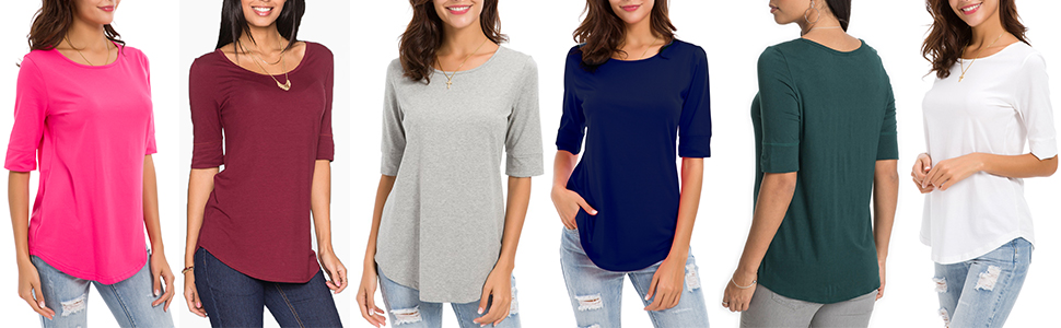 elbow length shirts for women