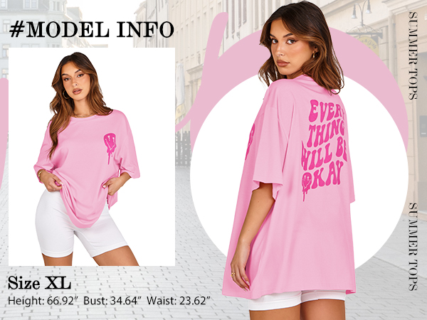 womens oversized tee shirts