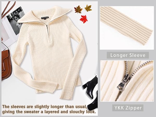 zipper sweaters for women