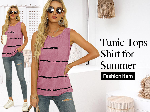 Tunic Tops Shirt for Summer