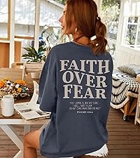 Faith Over Fear Women Oversized Tshirt