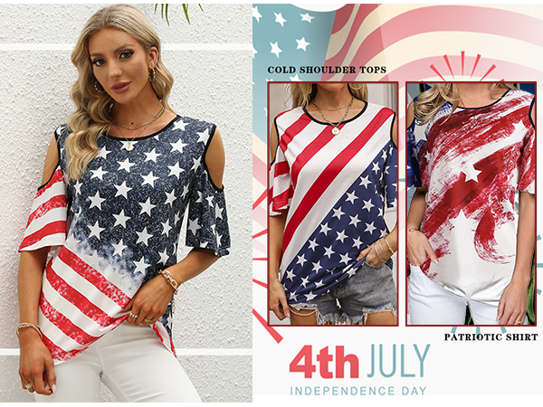 Stars Stripes Short Sleeve Top Tees, Usa Shirts, Independence Day Shirt