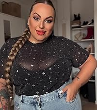 PLUS SIZE MESH TOP