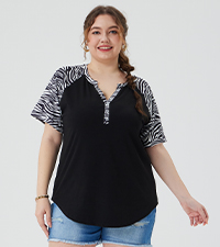 plus size henley top