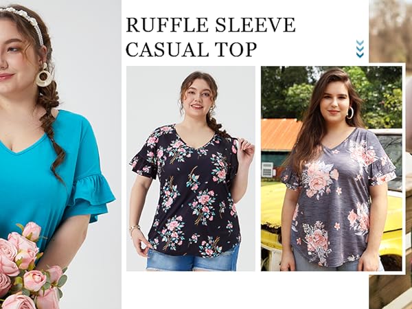 plus size short sleeve top