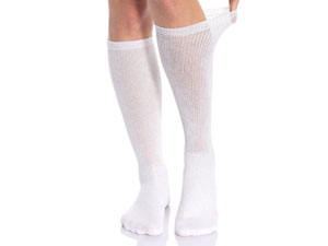 diabetic socks for men women over the calf knee high white black gray soft seamless comfort