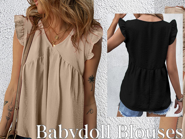 womens babydoll blouses