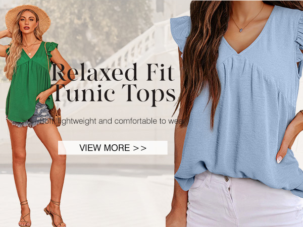 relaxed fit tunic tops