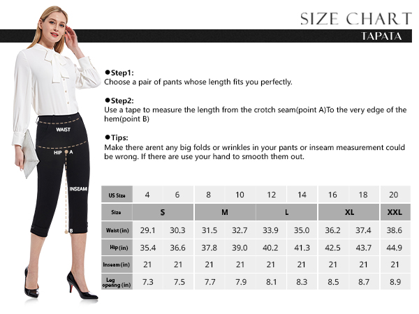 Size Fit - These slacks business pants are available in sizes 4/6/8/10/12/14/16/18/20.