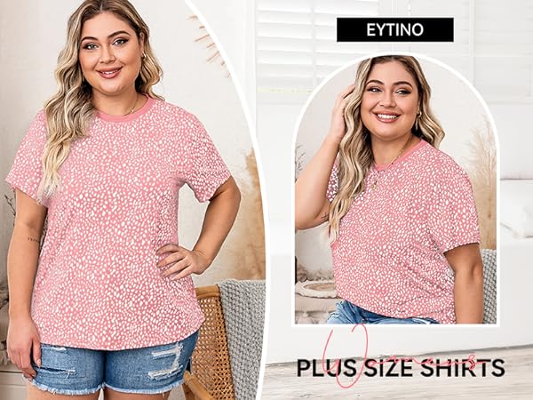 plus size tops-pink