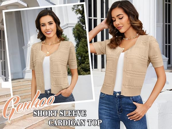 short sleeve cardigan