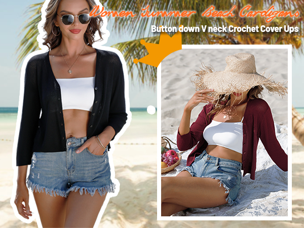 beach cover ups cropped cardigans summer knir shrugs for dresses