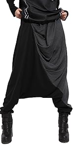 black baggy harem janpanise pants