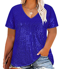 PLUS SIZE SEQUINE TOPS