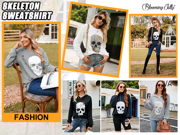 Womens Fall Long Sleeve Crewneck Sweatshirt