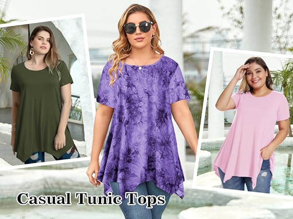 plus size tunics tops