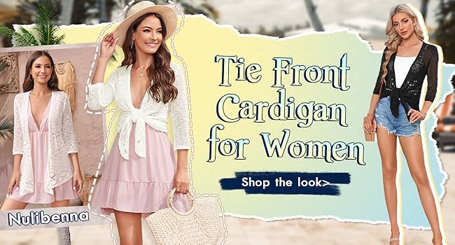 Tie Front Cardigan for Women