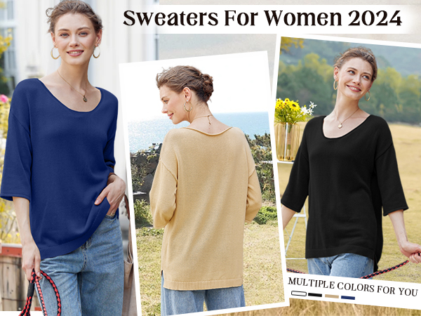 3/4 sleeve tops for women