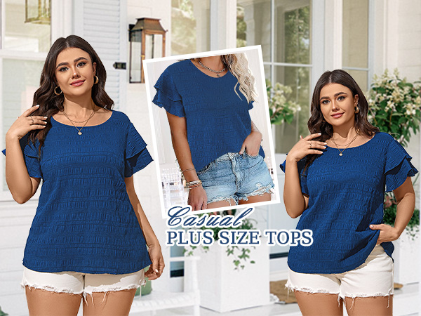 plus size casual blouse