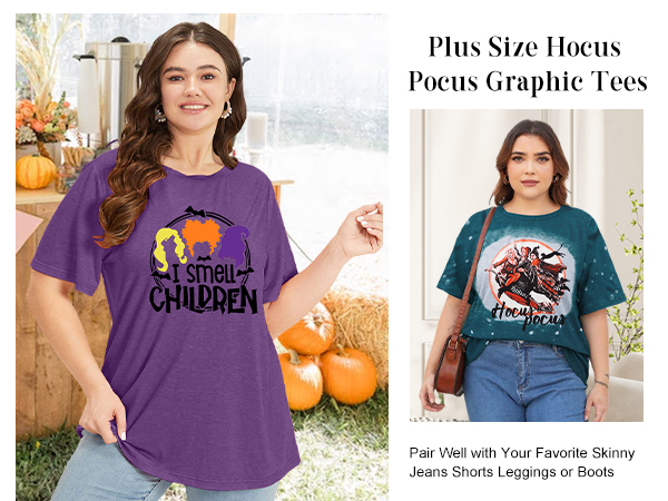 Plus size graphic tees