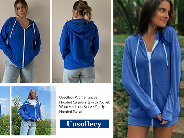 women zipper sweatshirt hoodie