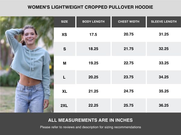 Women''s Lightweight Cropped Pullover Hoodie