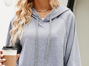 longs leeve hoodie dress sweatshirt dress comfy fall outfits