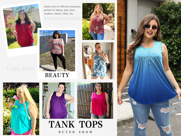 plus size tank tops for women