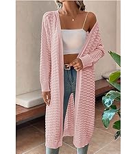 pink queen women lightweight long sweater cardigans for vacation long sleeve open front outerwear