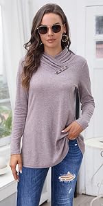 tunic sweatshirts for women cowl neck tops for women fall clothes for women