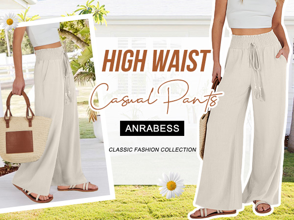 Linen Summer Palazzo Pants