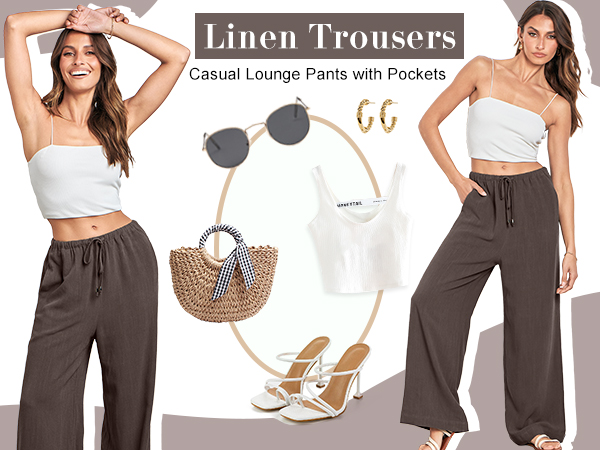 Linen Summer Palazzo Pants