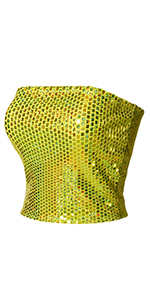 Metallic Sequin Tube Top