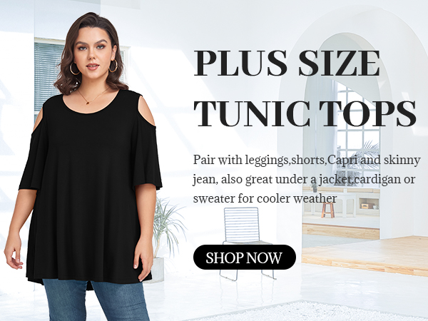 plus size cold shoulder tops for women