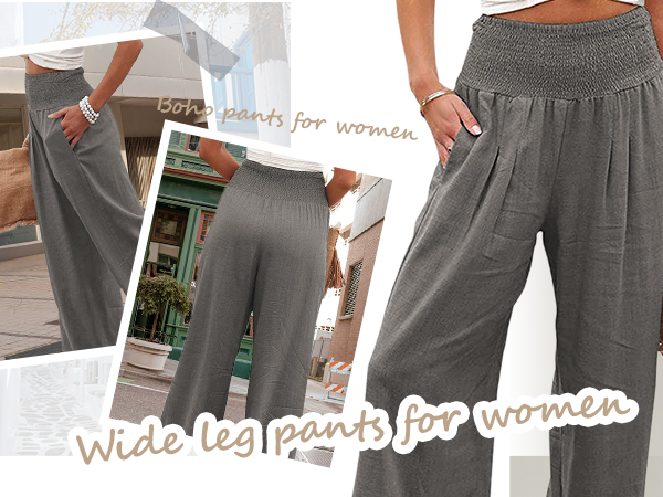 wide leg pants woman