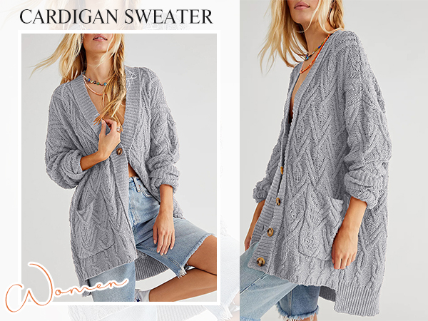 button up oversized cardigans for women with pockets cute cable knit fall cardigans for women long