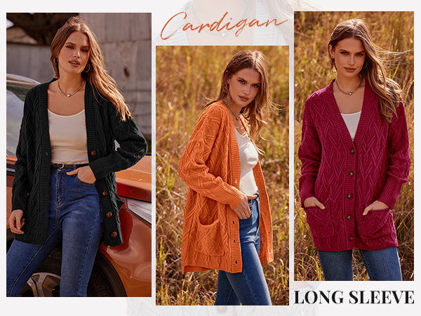 long cardigan sweaters for women with pockets cable knit cardigan cute fall cardigans for women fall