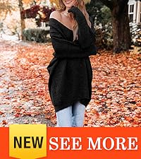 Womens Pullover Sweater Dress Casual Long Sleeve Ribbed Knit V Neck Loose Oversized Sweaters Dresses