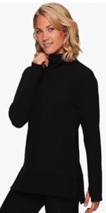 Women''s Ultra Soft Quilted Cowl Neck Pullover Sweater