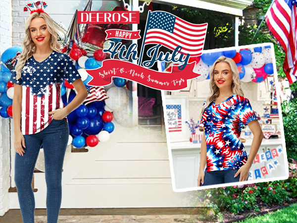 American Flag Shirts for Women