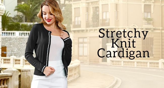 Stretchy Knit Cardigan