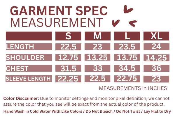 MK5501 Garment Spec