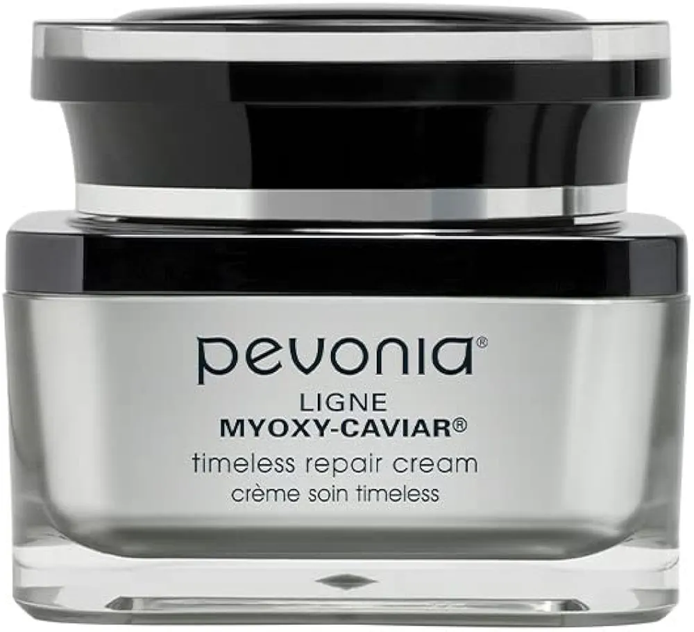 Pevonia Timeless Repair Cream - De-Aging Skin Cream for Face and Neck - Moisturizing Repair Lotion for Dehydrated Skin - Plant-Based & Caviar Facial Cream for Wrinkle Reduction - 1.7 Oz Container