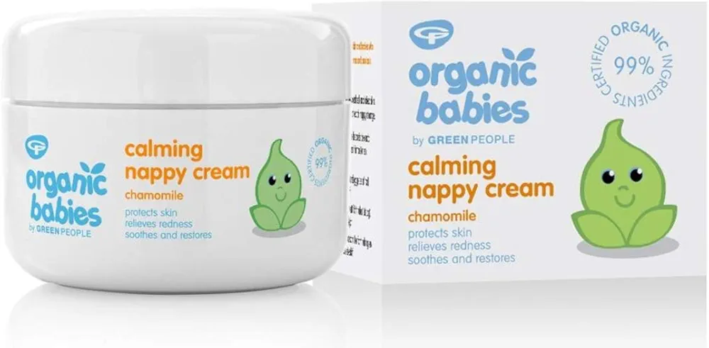 Green People Organic Babies Calming Nappy Cream 50ml | Natural & Organic Zinc Oxide Nappy Cream | Eczema-Friendly, Gentle on Sensitive Skin & Suitable from Birth | Paraben Free | Vegan, Cruelty Free