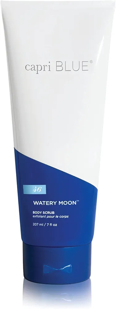 Capri Blue Watery Moon Body Scrub - Exfoliating Body Scrub, Foot Scrub or Hand Scrub - Moisturizing Body Exfoliator for Skin Care Routine - Scented with Jasmine, Musk and Bergamot (7 fl oz)