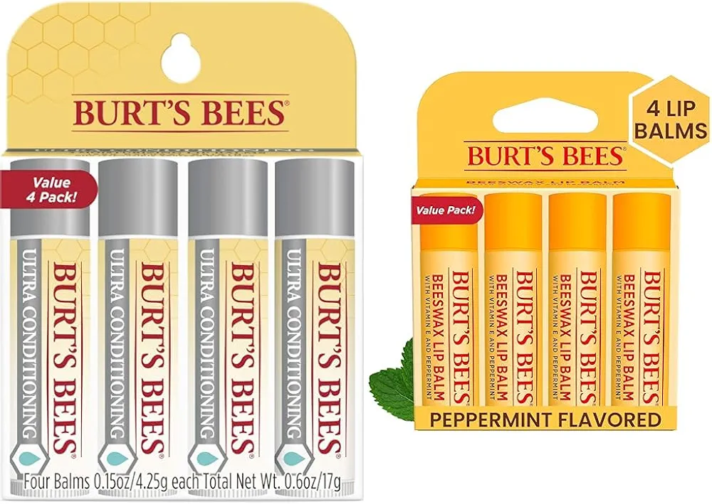 Burt's Bees Ultra Conditioning Moisturizing Lip Balm & Lip Balm Stocking Stuffers