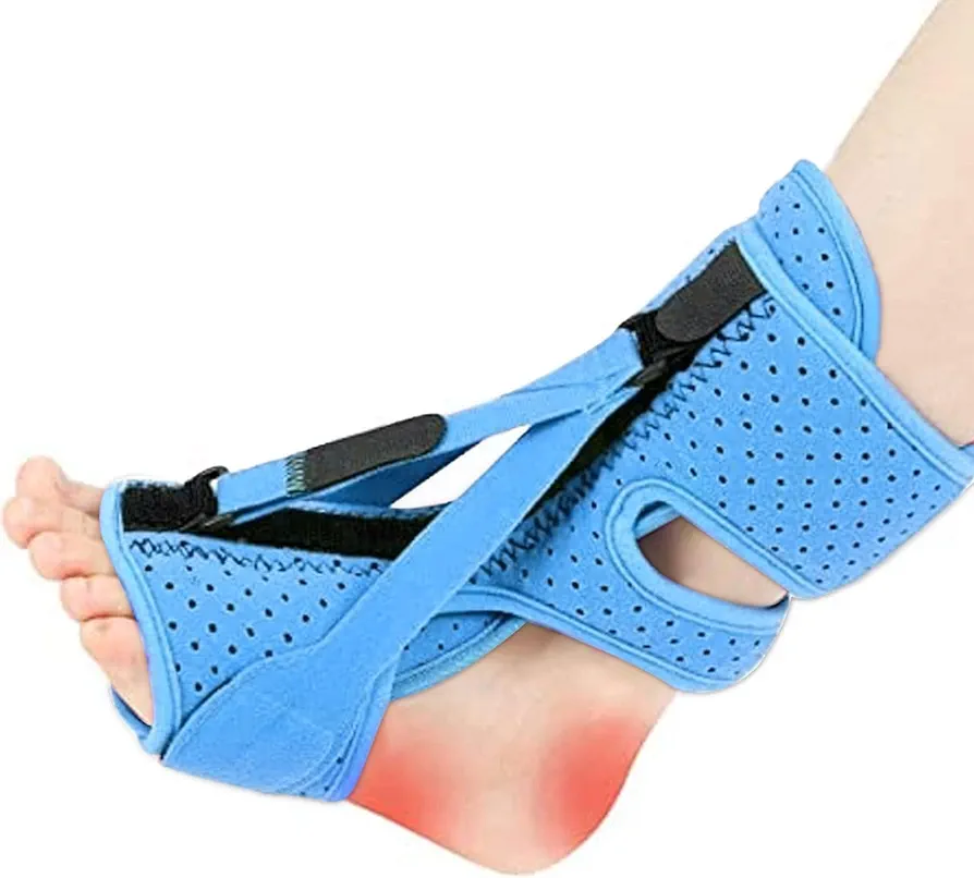 Plantar Fasciitis Night Splint-Upgrade 3 Adjustable Planters Facetious Relief Brace,Plantar Fasciitis Relief Women Men Straps,Support Relief Foot Drop Achilles Tendonitis Day Night(Blue-1PC)